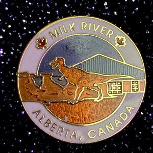 Milk River Alberta Canada Souvenir Lapel Pin